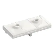 Treasure Chest Lid, Flat with 2 Studs, White