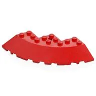 Brick Round Corner 8 x 8 with 33° Slope and Facet Cutout, White