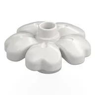 Duplo Plant, Flower with 1 Top Studs, White