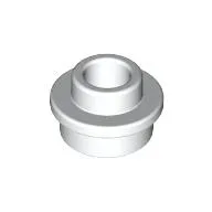 Plate Round 1 x 1 with Open Stud, White