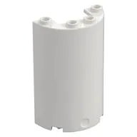 Cylinder Half 2 x 4 x 5 with 1 x 2 cutout, White