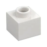 Plate 1 x 1 x 2/3 with Open Stud, White
