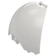 Panel Curved, Quarter, with Bars at Each End, White