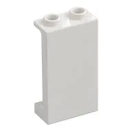 Panel 1 x 2 x 3 [Side Supports / Hollow Studs], White