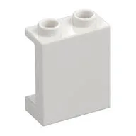 Panel 1 x 2 x 2 [Side Supports / Hollow Studs], White