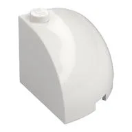 Brick Round Corner 3 x 3 x 2 Dome Top, White