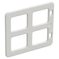 Duplo Door / Window with Four Equal Square Cornered Panes, White