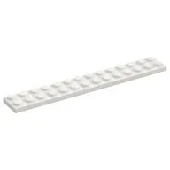 Plate 2 x 14, White