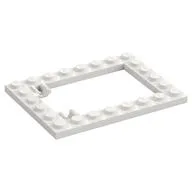 Plate Special 6 x 8 Trap Door Frame Horizontal [Long Pin Holders], White