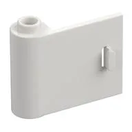 Door 1 x 3 x 2 Left - Open Between Top and Bottom Hinge, White
