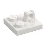 Hinge Plate 2 x 2 Locking with 1 Finger on Top, White