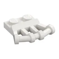 Plate Special 1 x 2 with Angled Handles on Side, White