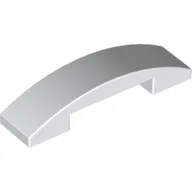 Brick Curved 4 x 1 Double, No Studs, White