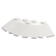 Brick Round Corner 6 x 6 with 33° Slope and Facet Cutout, White