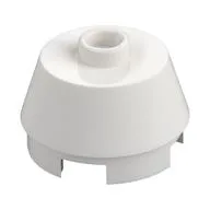 Brick Round 2 x 2 Truncated Cone, White