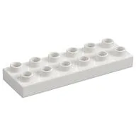 Duplo Plate 2 x 6, White