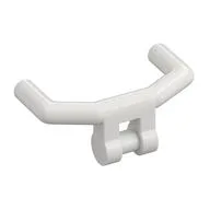 Handlebars with Angular Handles, White