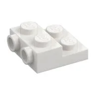 Plate Special 2 x 2 x 2/3 with Two Studs On Side and Two Raised [Solid Anti-stud], White