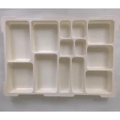 Storage / Sorting Tray, Dacta, 13 Cups [For New Style Storage Bins], Very Light Bluish Gray