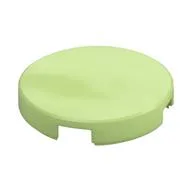 Tile Round 2 x 2 with Bottom Stud Holder, Yellowish Green