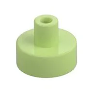 Tile Special Round 1 x 1 with Hollow Bar, Yellowish Green