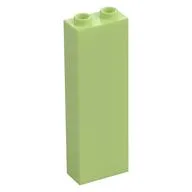 Brick 1 x 2 x 5 with Hollow Studs, Yellowish Green