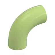 Brick Round 1 x 1 diameter Tube with 90 Degree Elbow (2 x 2 x 1) and Axle Holes (Crossholes) at each end, Yellowish Green