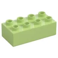 Duplo Brick 2 x 4, Yellowish Green