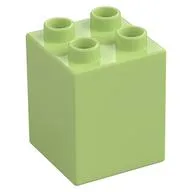 Duplo Brick 2 x 2 x 2, Yellowish Green