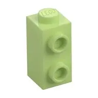 Brick Special 1 x 1 x 1 2/3 with Studs on 1 Side, Yellowish Green