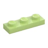 Plate 1 x 3, Yellowish Green
