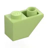 Brick Sloped Inverted 45° 2 x 1, Yellowish Green