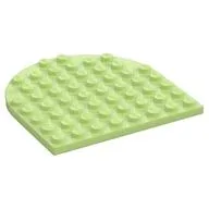 Plate 8 x 8 with Rounded End, Yellowish Green