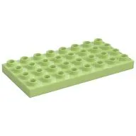 Duplo Plate 4 x 8, Yellowish Green