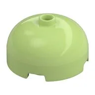 Brick Round 3 x 3 Dome with Center Stud, Yellowish Green