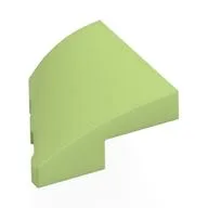 Brick Wedged, Curved 2 x 2 with Stud Notch Right, Yellowish Green