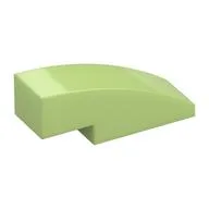 Brick Curved 3 x 1 No Studs, Yellowish Green