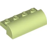 Brick Curved 2 x 4 x 1, Yellowish Green