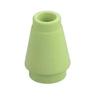Cone 1 x 1 [Top Groove], Yellowish Green