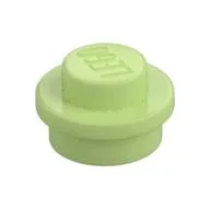 Plate Round 1 x 1 with Solid Stud, Yellowish Green