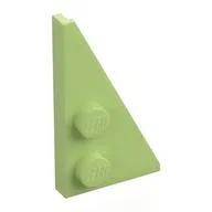 Wedge Plate 2 x 4 27° Right, Yellowish Green
