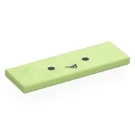 Tile 2 x 6 with Smiling Face Print, Yellowish Green