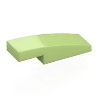 Brick Curved 3 x 1 x 2/3, Yellowish Green