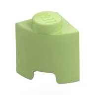 Brick Round, Quarter 1 x 1, Yellowish Green