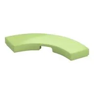 Tile 3 x 3 Curved, Macaroni, Yellowish Green