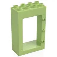 Duplo Door Frame 2 x 4 x 5, Yellowish Green