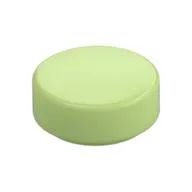 Tile Round 1 x 1, Yellowish Green