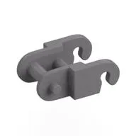 Technic Link, Reinforced, with Beveled Edge, Flat Silver