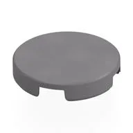 Tile Round 2 x 2 with Bottom Stud Holder, Flat Silver