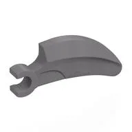 Creature Body Part, Barb Large (Claw, Talon) with Clip, Flat Silver
